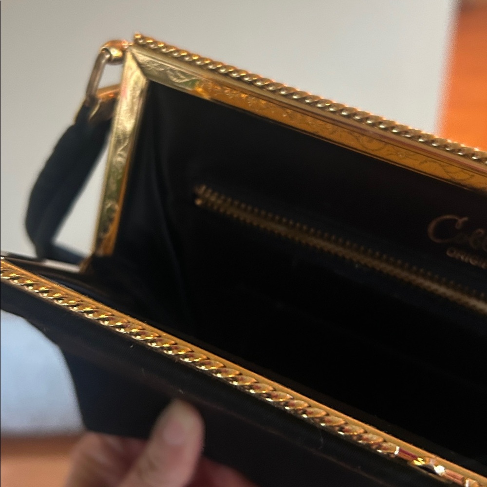 Vintage Coblentz Bag & JR USA Hand Bag Satin Gold Tone Hardware 1940’s & 50’s - Picture 9 of 17